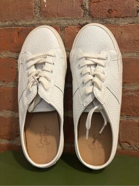 White Slip-On Lace Sneakers - Casual Women’s Shoes